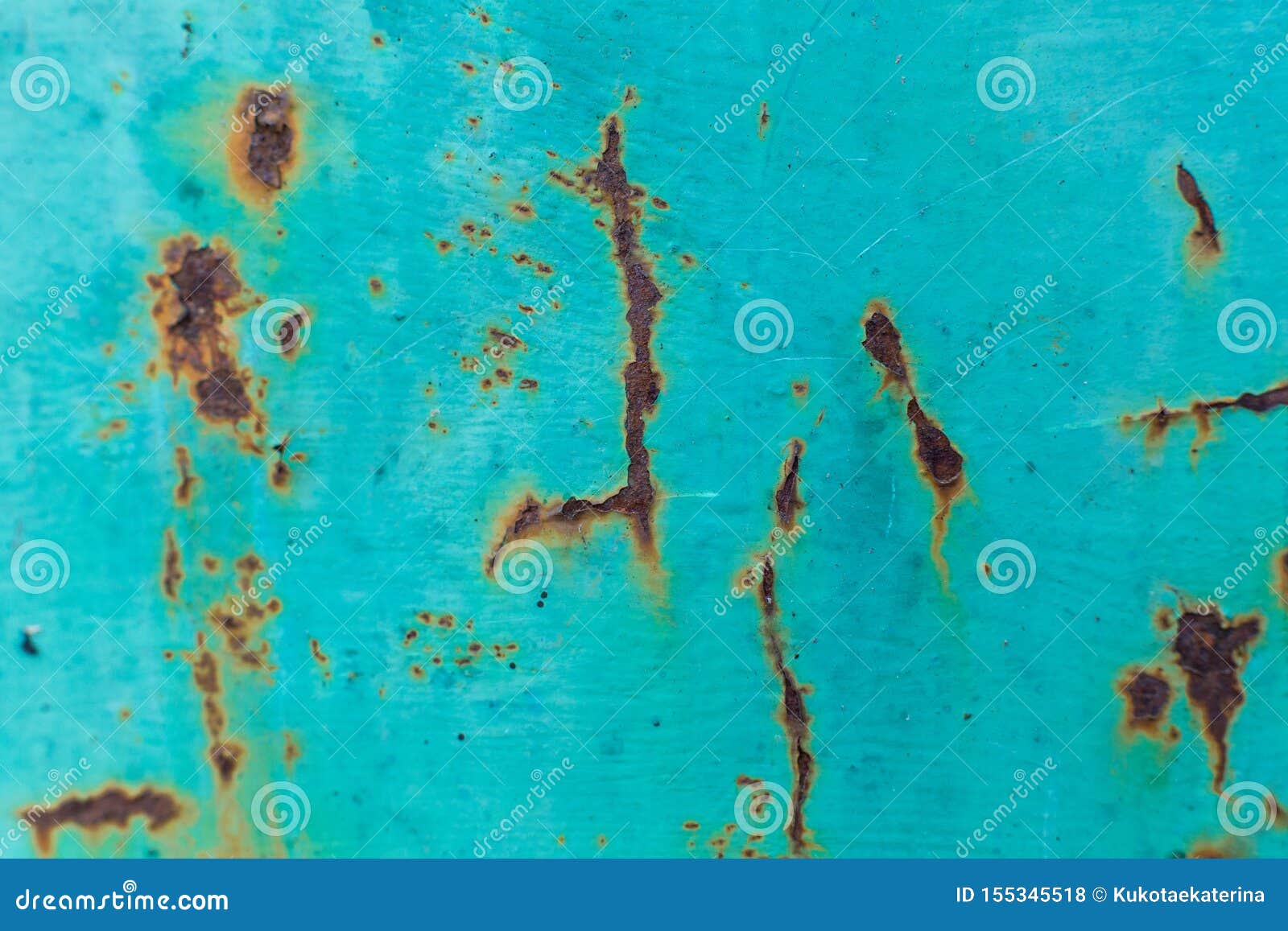 Rust Appears through Paint on Metal Doors Stock Photo Image of