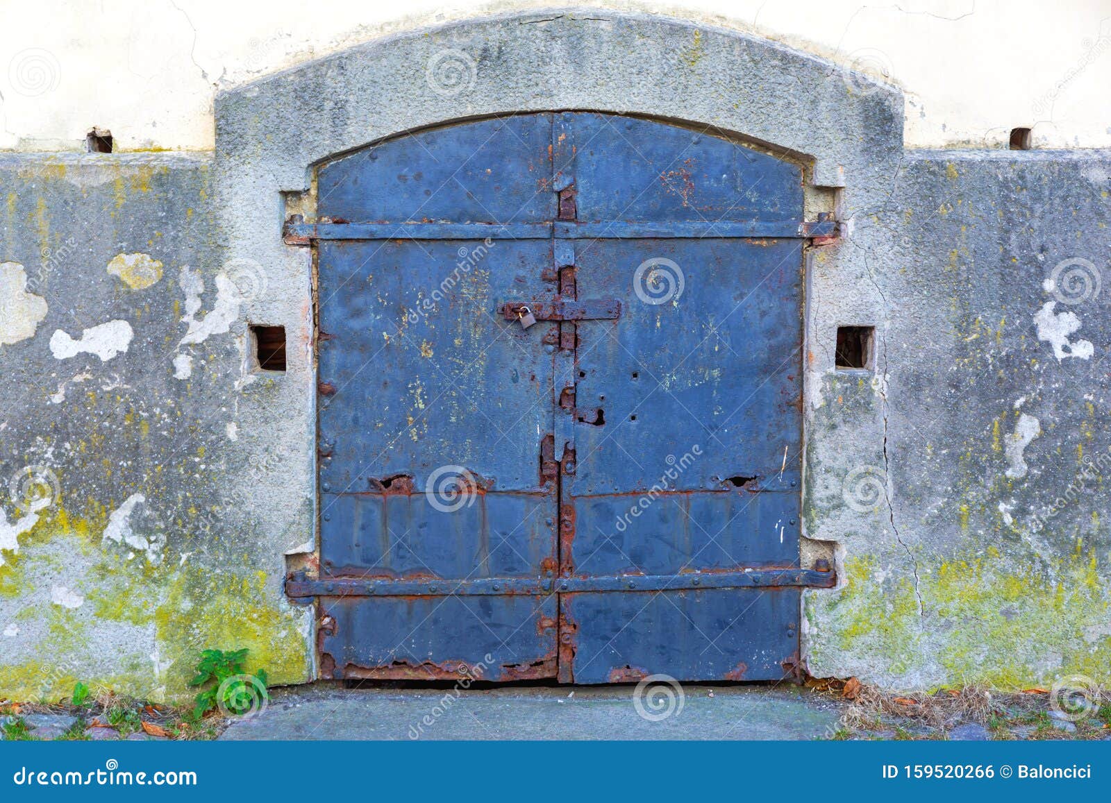Rusty Damaged Door stock photo. Image of norway, double 159520266