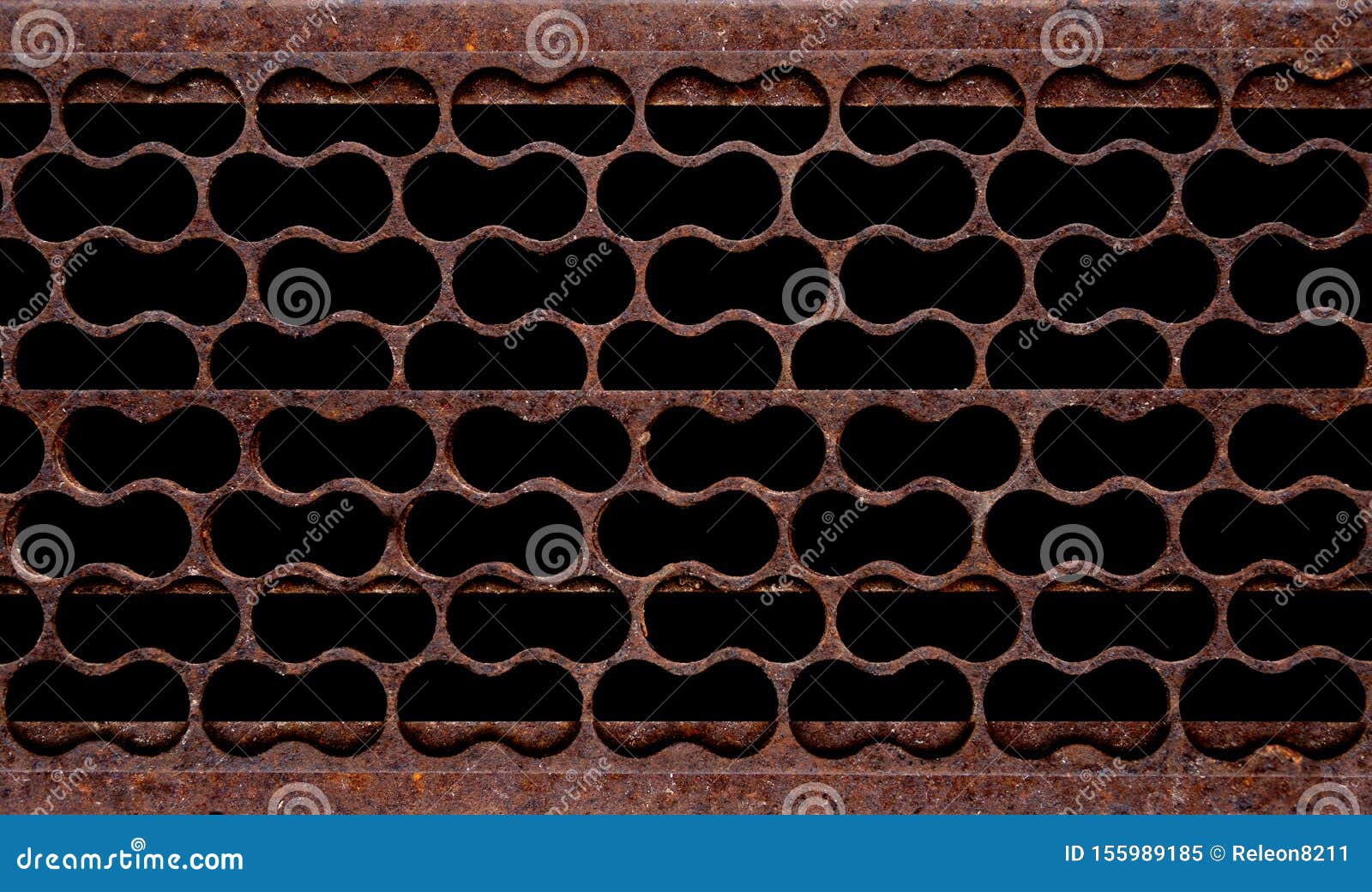 Rust Grid Iron Grates, Grid Pattern, Steel Wire Mesh Fence Wall