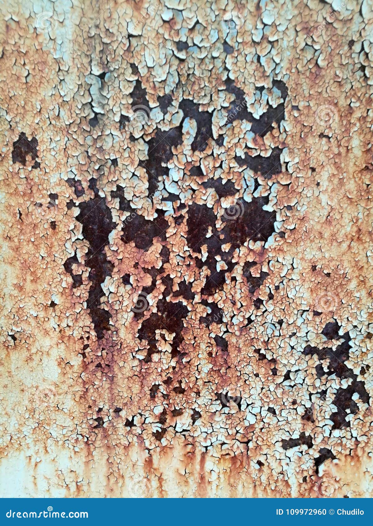 Rust on Metal Surface Covered with Paint Stock Photo Image of
