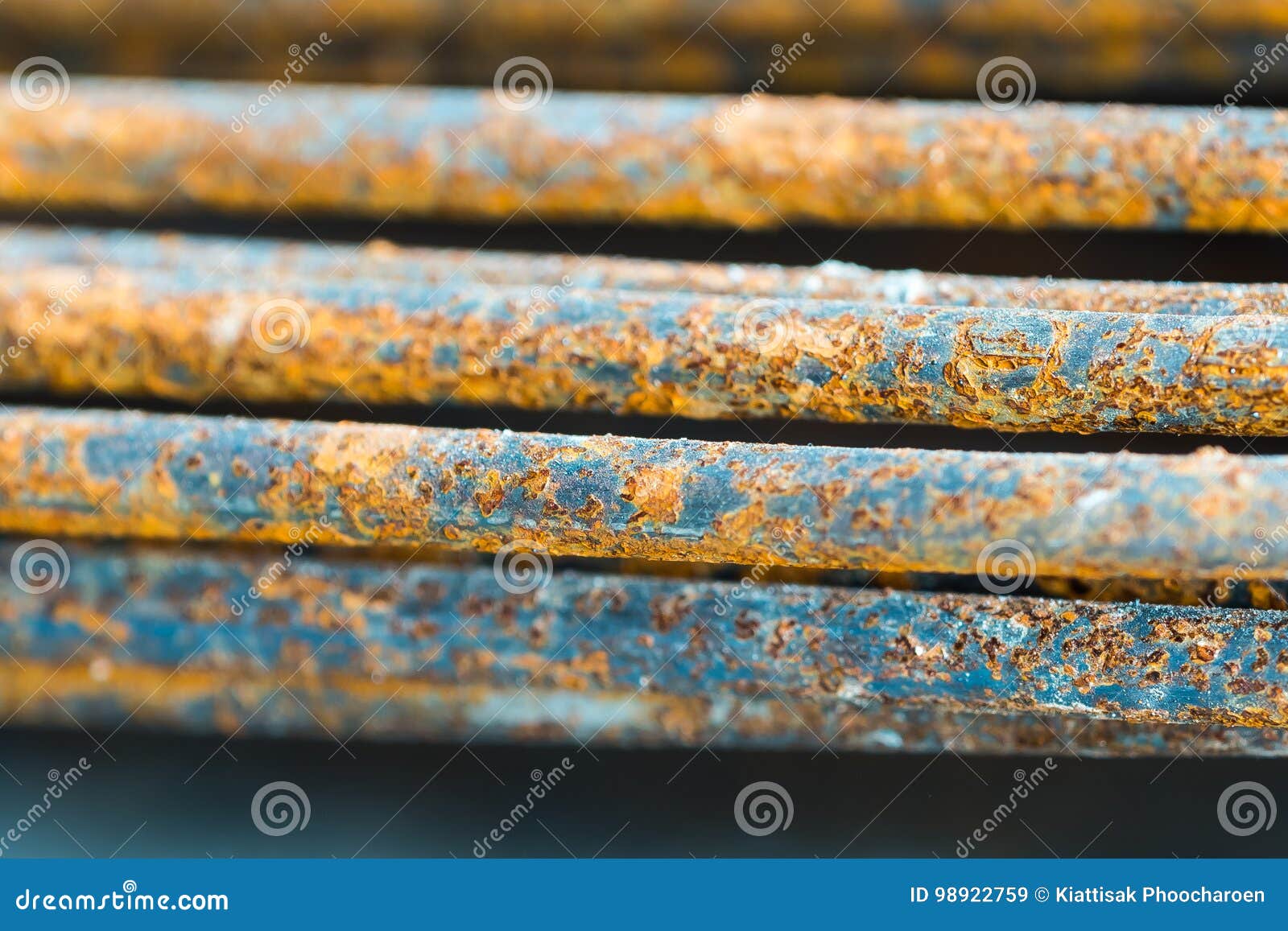 Rust on steel bar stock image. Image of layered, industry 98922759