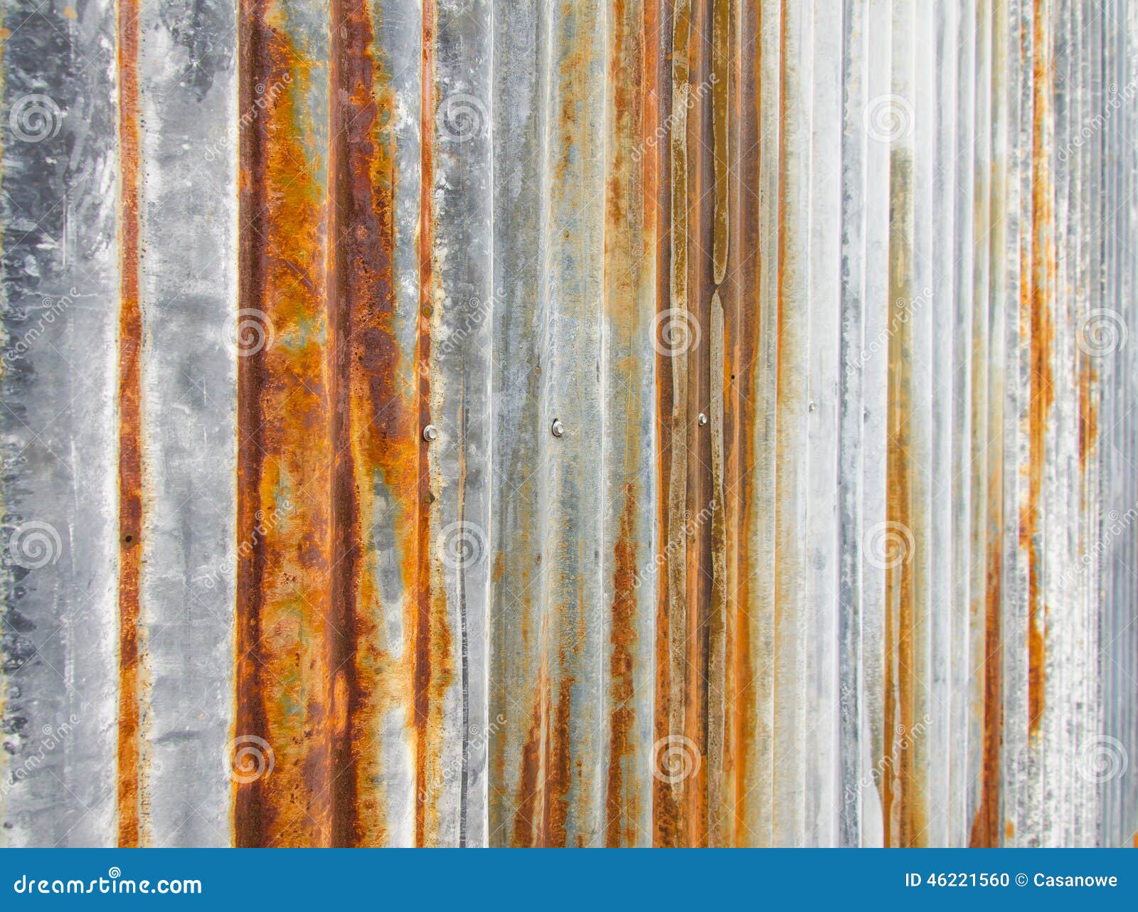 Texture Of Zinc Covered Waveshaped Steel Sheet RoyaltyFree Stock