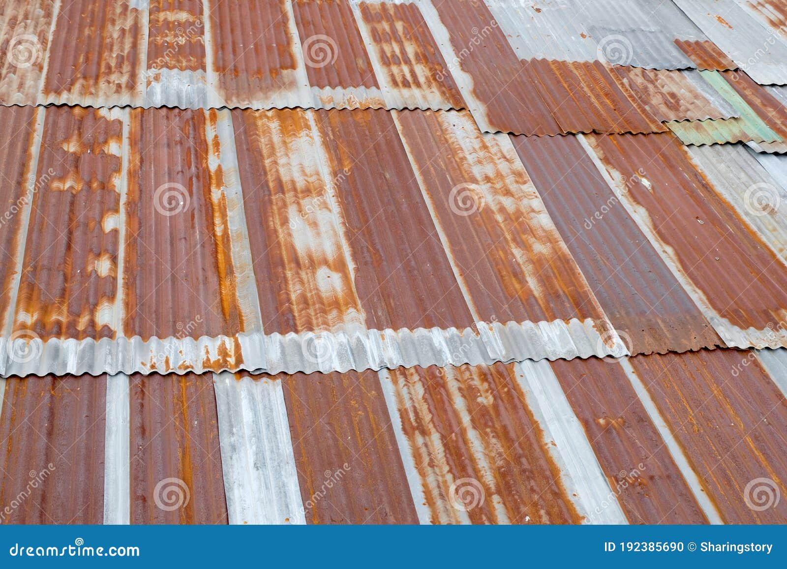 Rust on zinc roof stock photo. Image of zinc, architecture 192385690