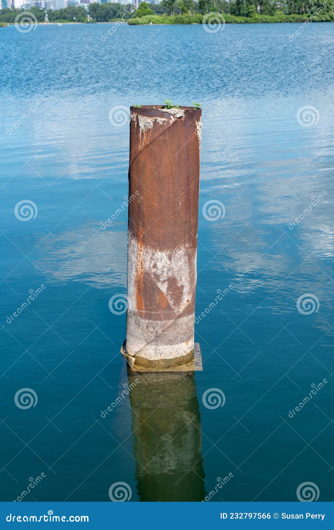 Rusted Buoy In The Lake Stock Photo Image Of Rusted 232797566