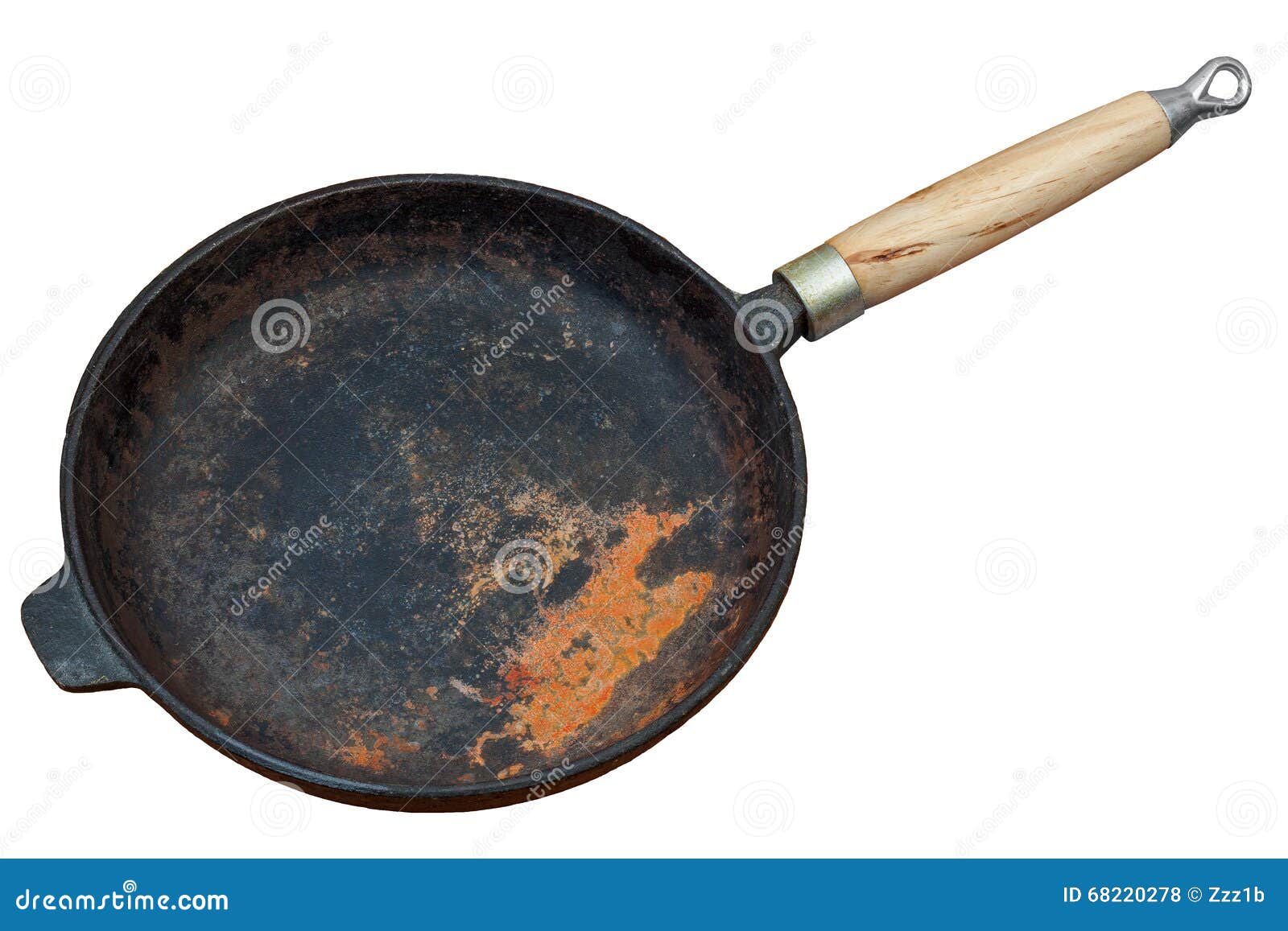 Rusted cast iron pan stock photo. Image of heavy, isolated 68220278