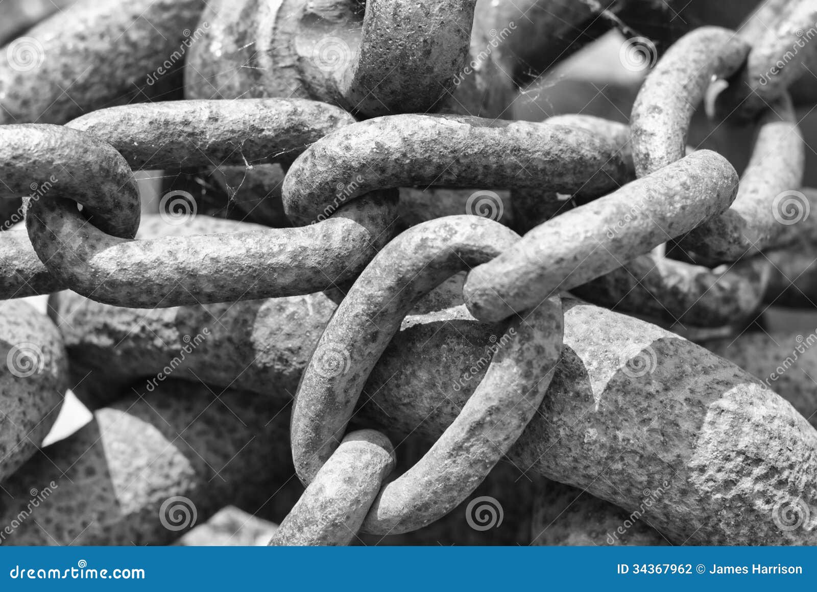 Rusted chains stock photo. Image of steel, metal, togetherness 34367962