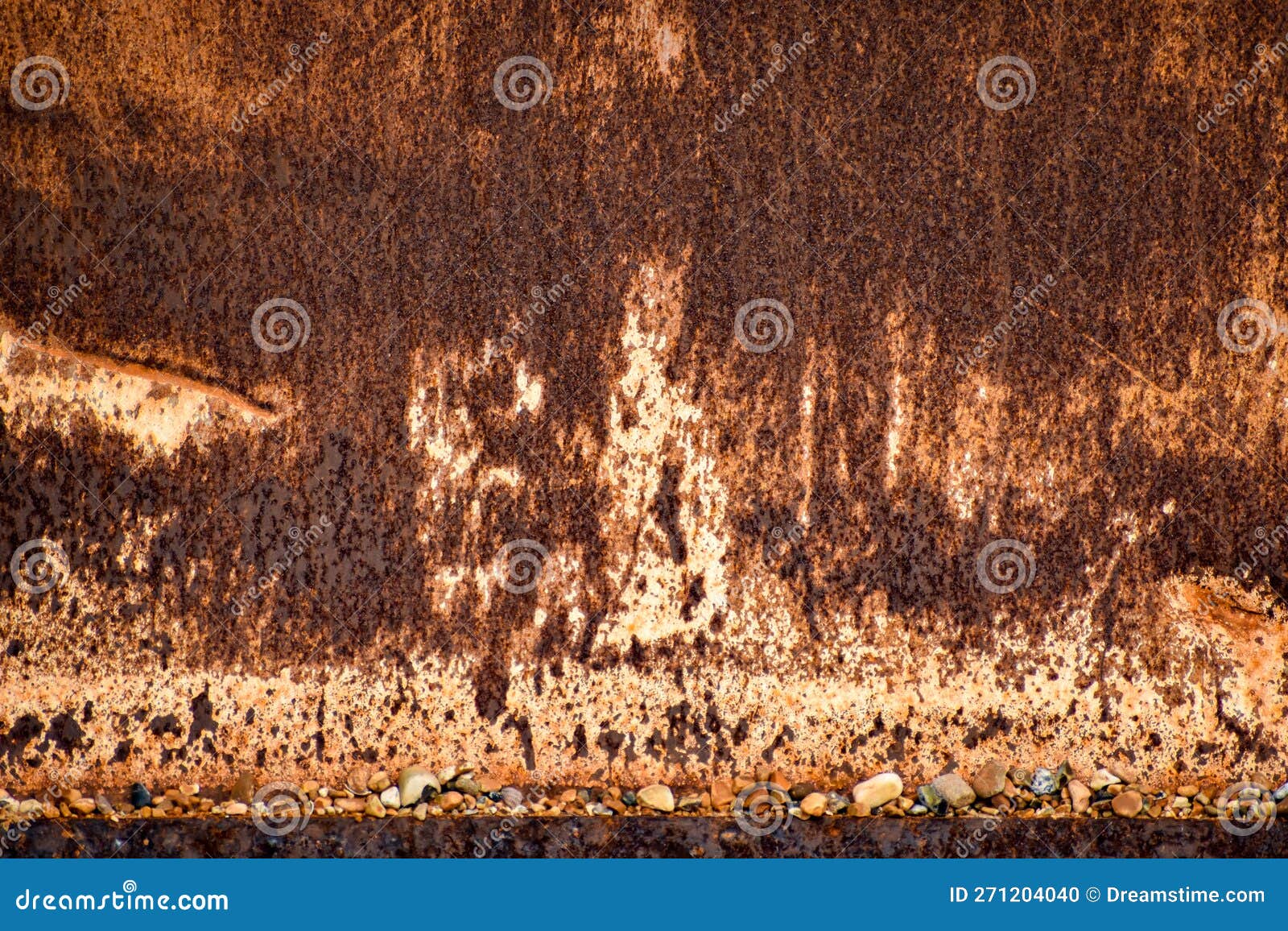 Rusted Copper Bronze Background. Rustic Decay Theme Stock Photo Image