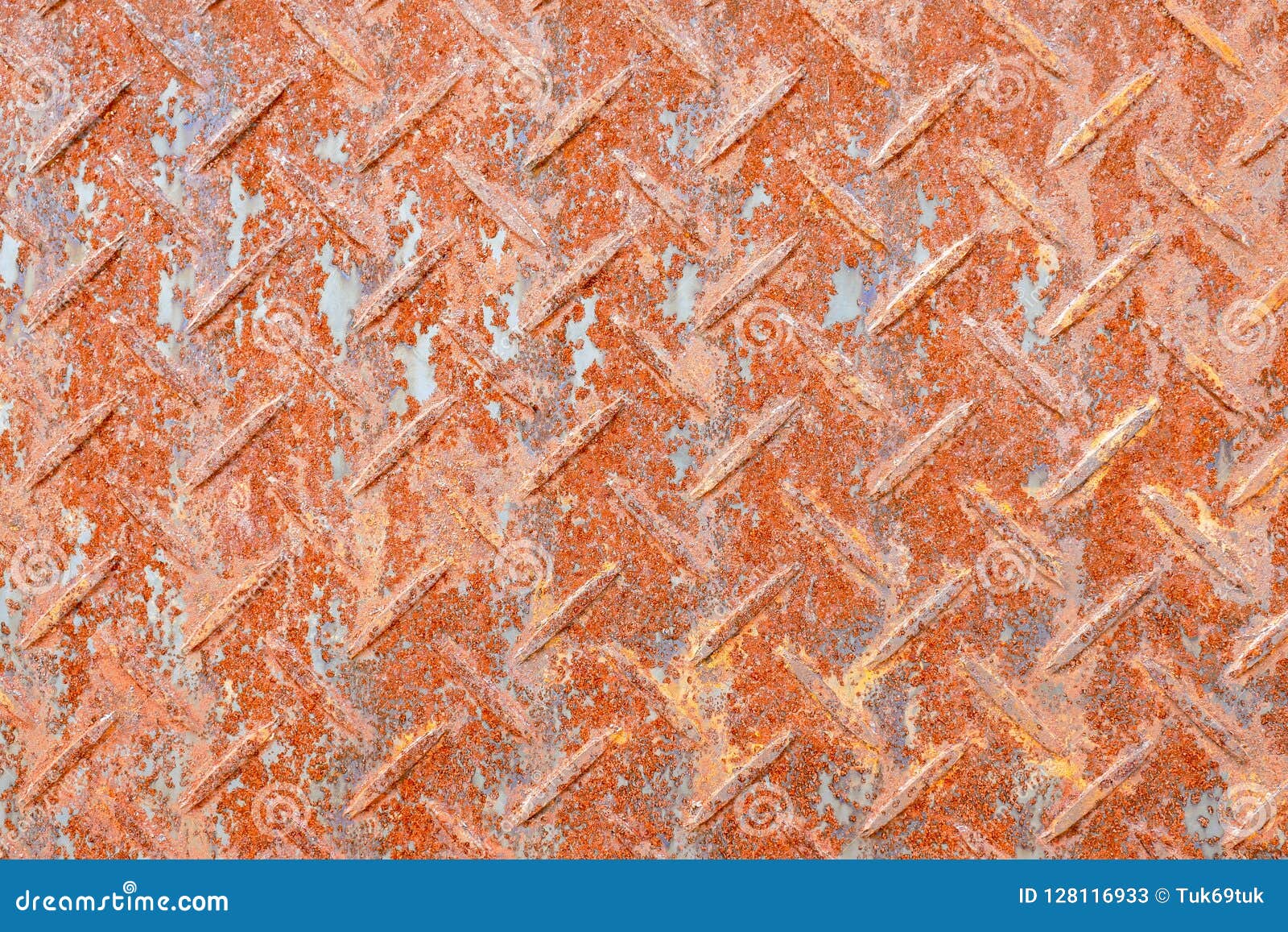 Rusted Diamond Steel Plate Background Texture Stock Image - Image of