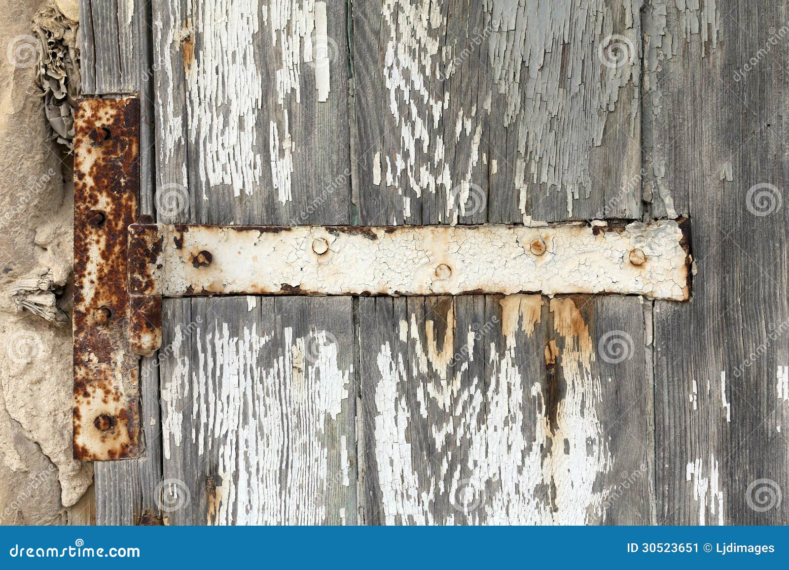Rusted hinge on old door stock image. Image of door, rusty 30523651