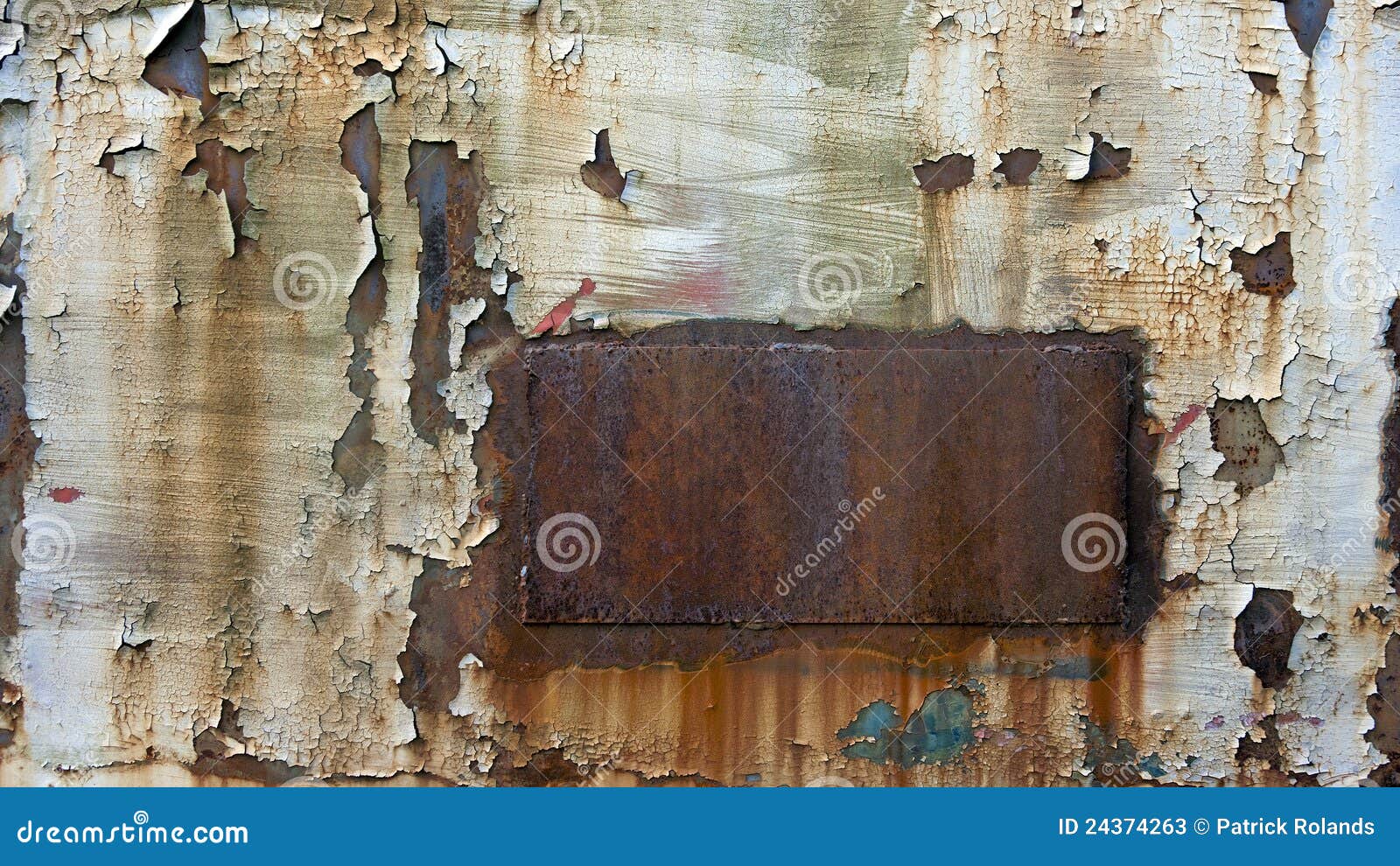 rusted metal with chipped paint