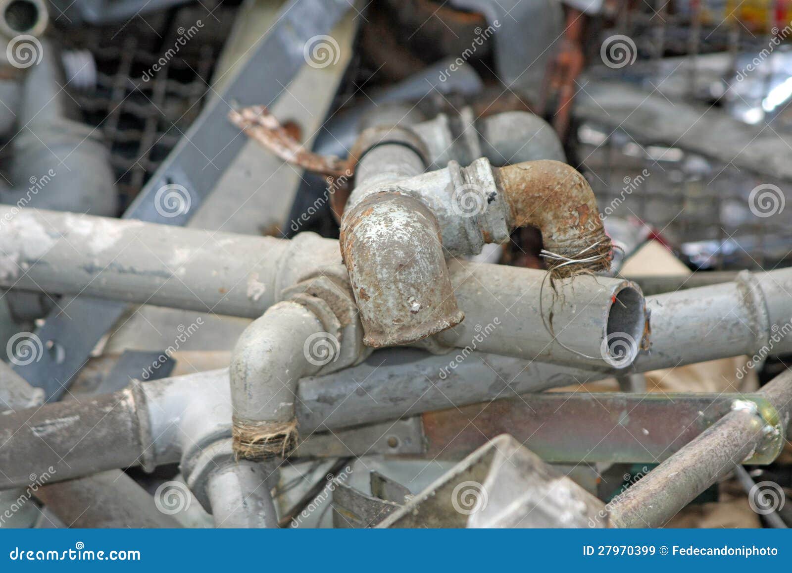 Rusted and Old Iron Pipes and Lead Stock Image Image of recycle