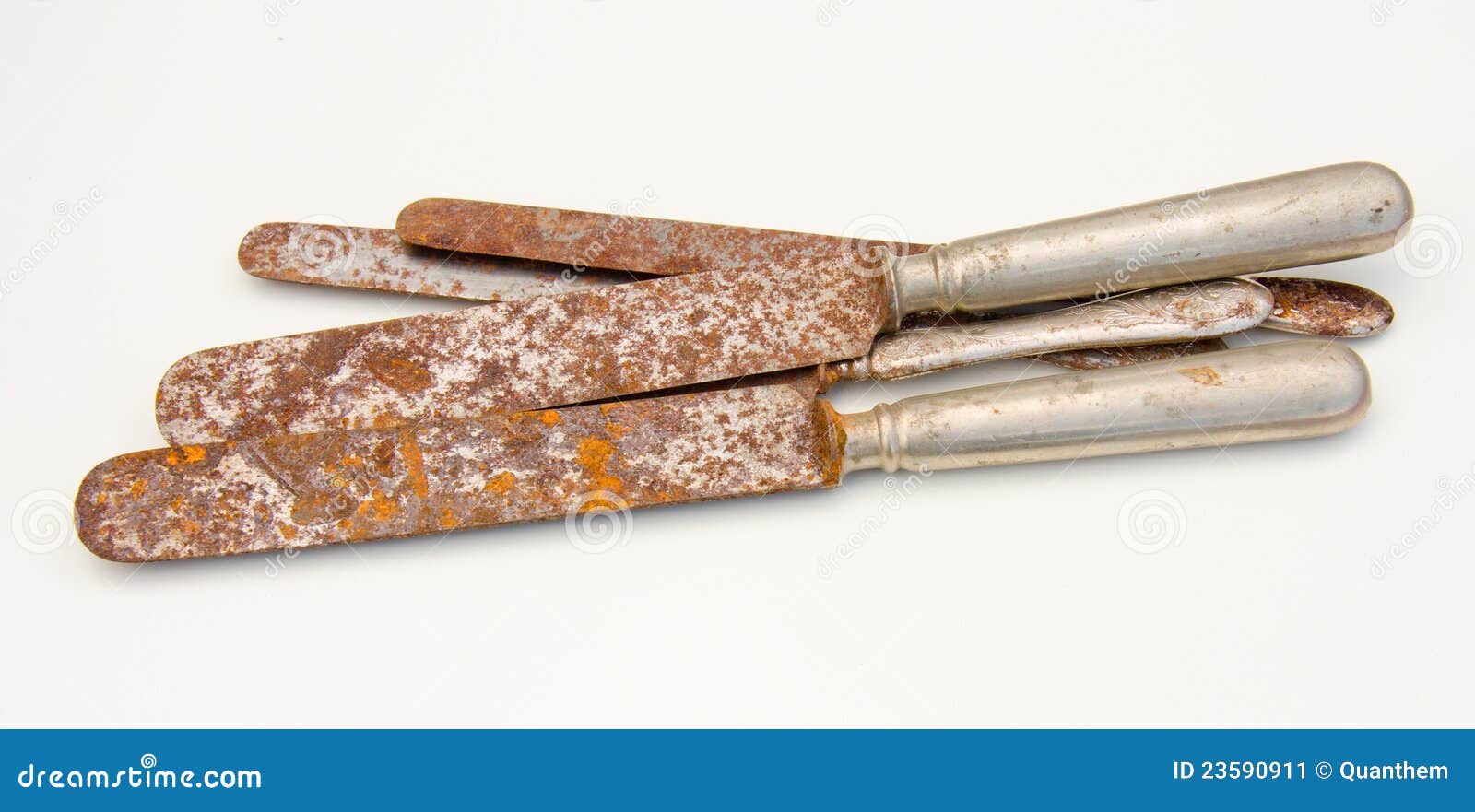 Rusted old knives stock image. Image of four, background 23590911