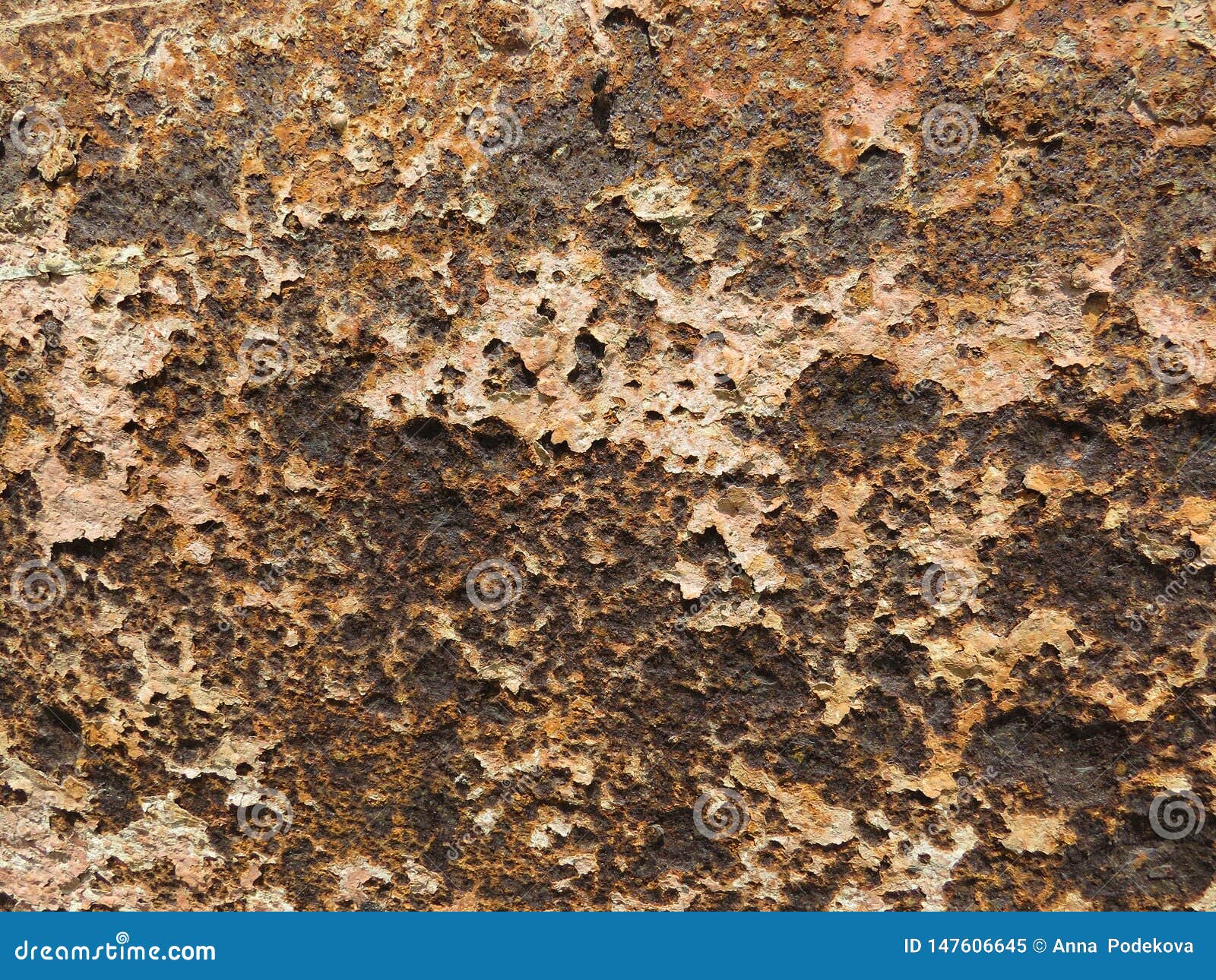Rusted Sheet. Texture With Invasion Of Rust Pieces. Stock Image Image of environment, detail