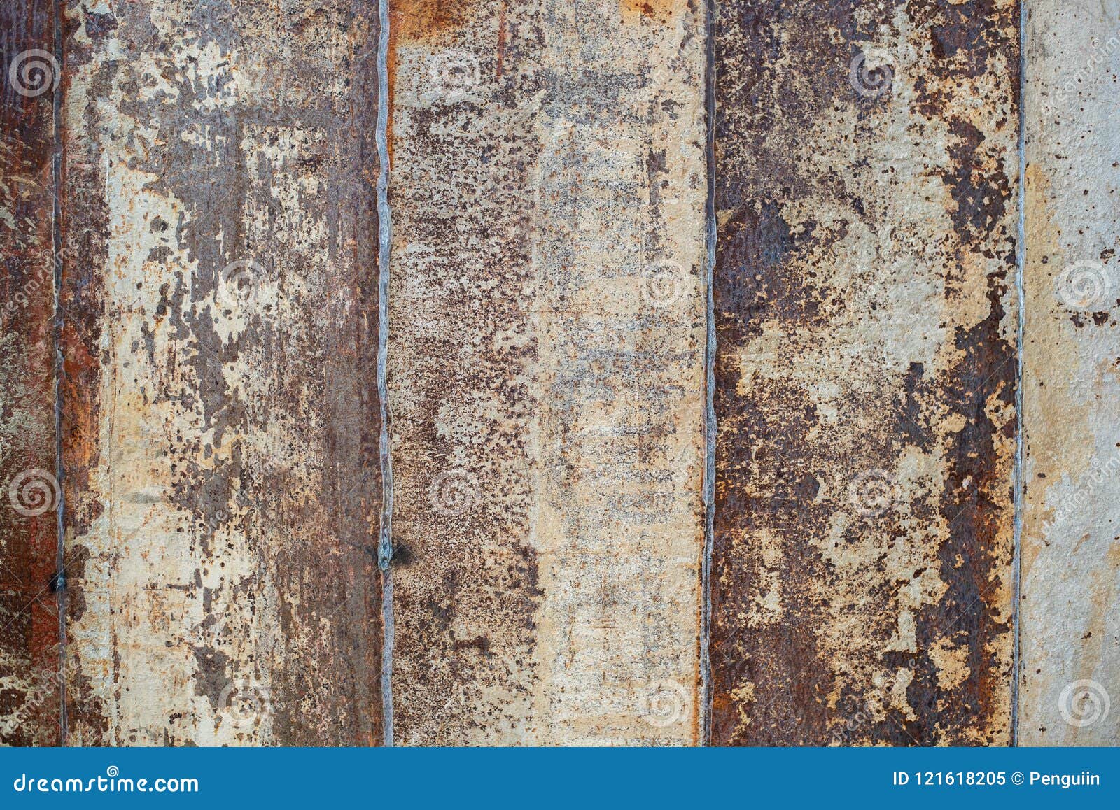 rusted on surface of the old iron, deterioration of the steel, d