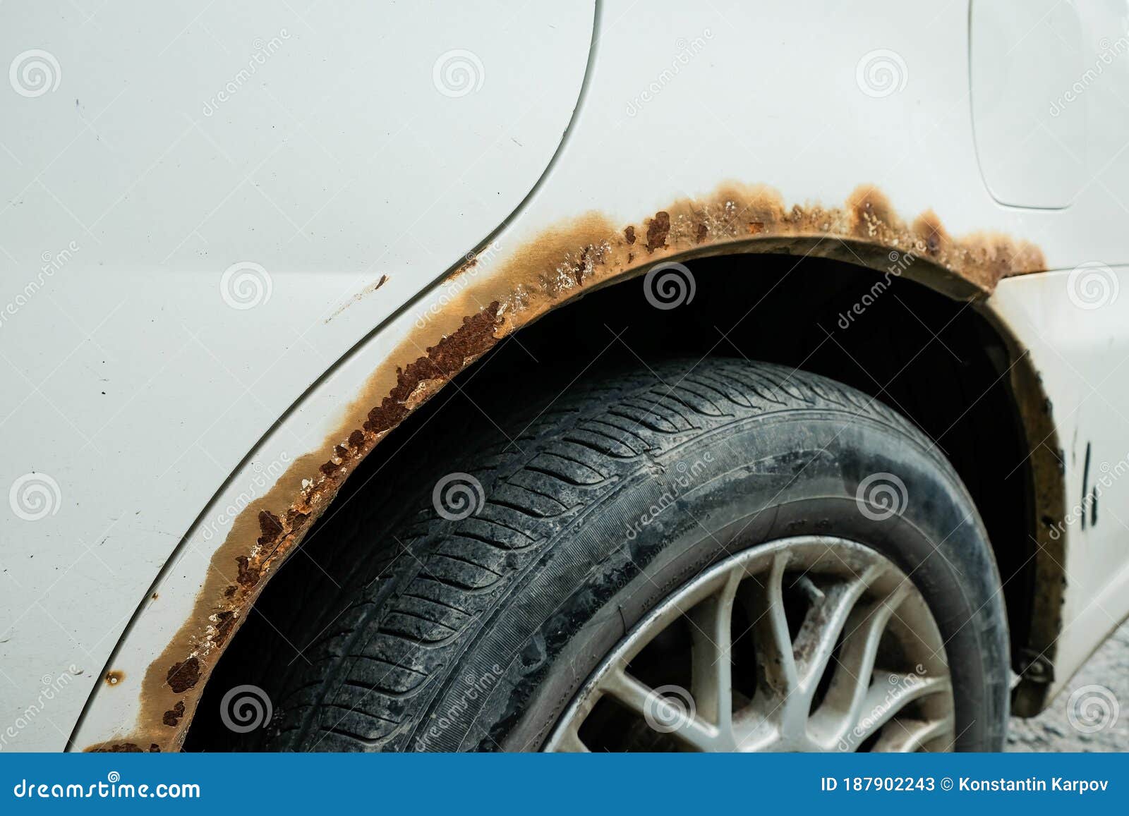 Rusted Wheel Arch at Car. Car Corrosion Stock Image Image of view, rusty 187902243