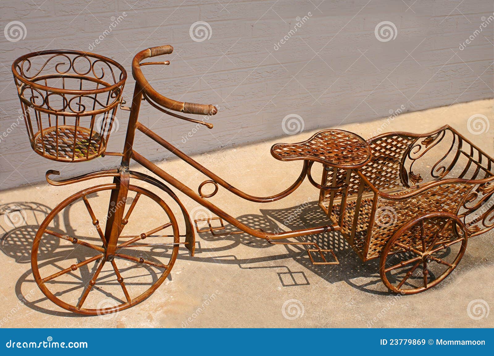 Rusted Wrought Iron Bicycle Stock Image Image of basket, spoke 23779869