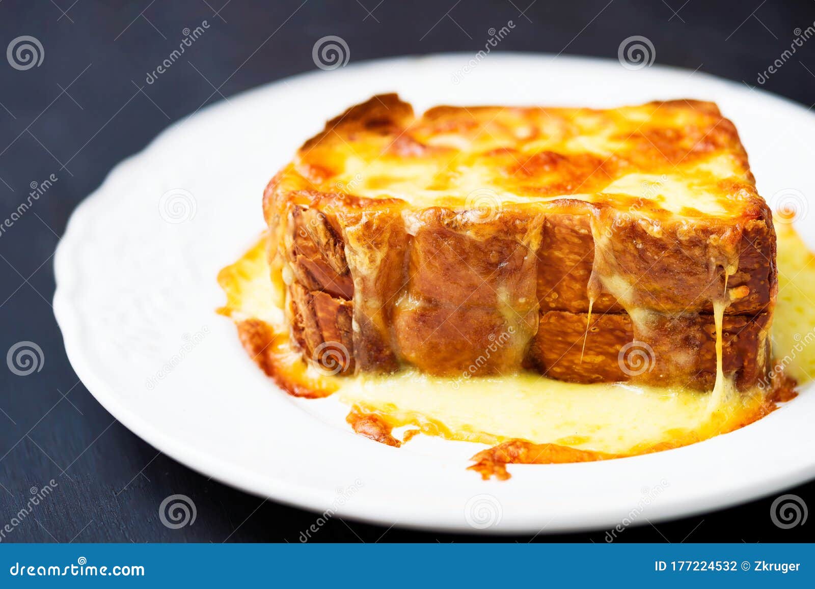 Rustic American Comfort Food Grilled Cheese Sandwich Stock Photo ...