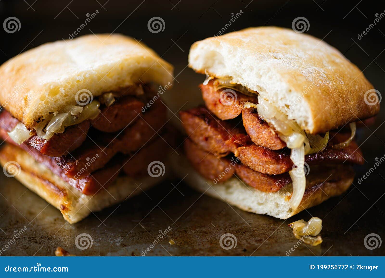 Rustic Argentine Sausage Sandwich Stock Photo Image of heart, salt