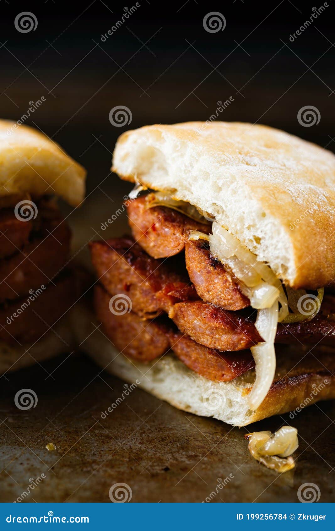 Rustic Argentine Sausage Sandwich Stock Photo Image of disease