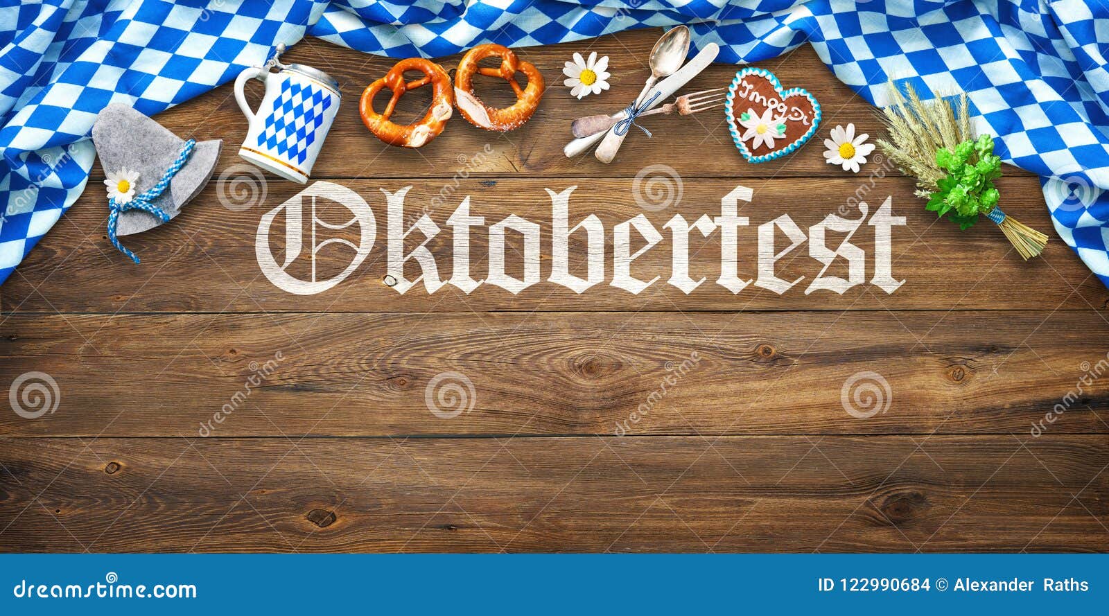 Rustic Background For Oktoberfest Stock Photo Image Of Edelweiss Decoration