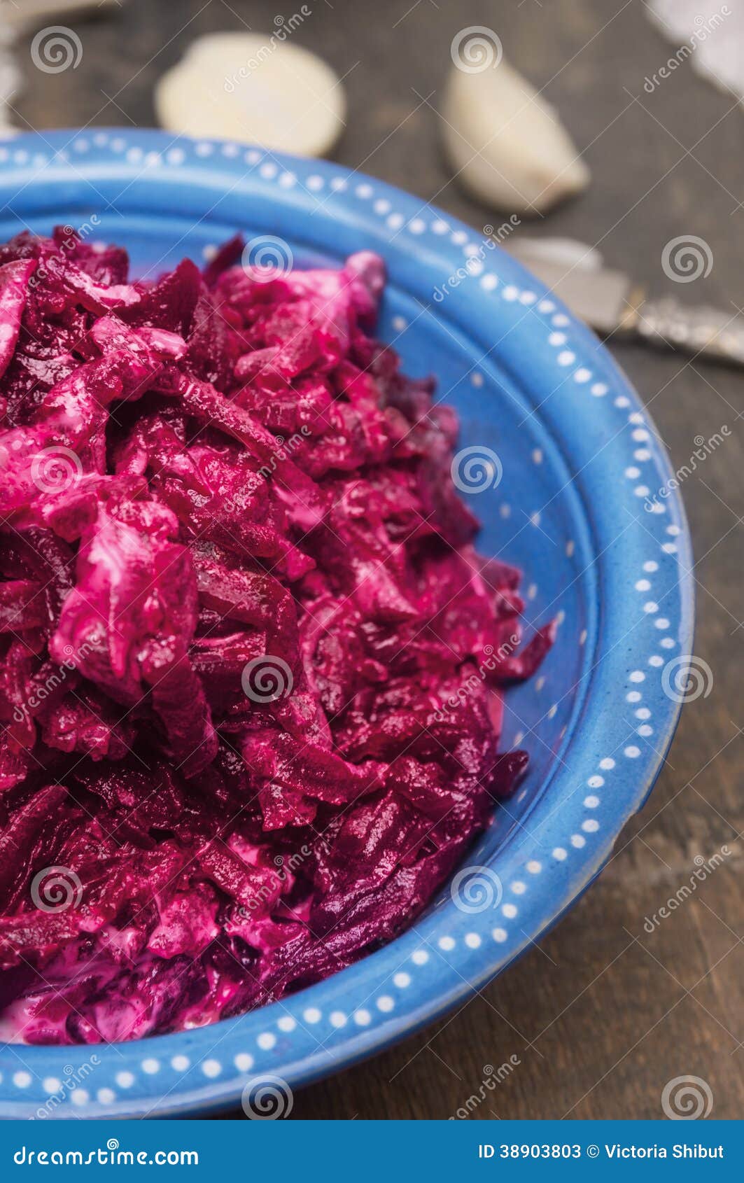 Rustic Beet Salad with Mayonnaise Stock Image Image of blue, chopped 38903803