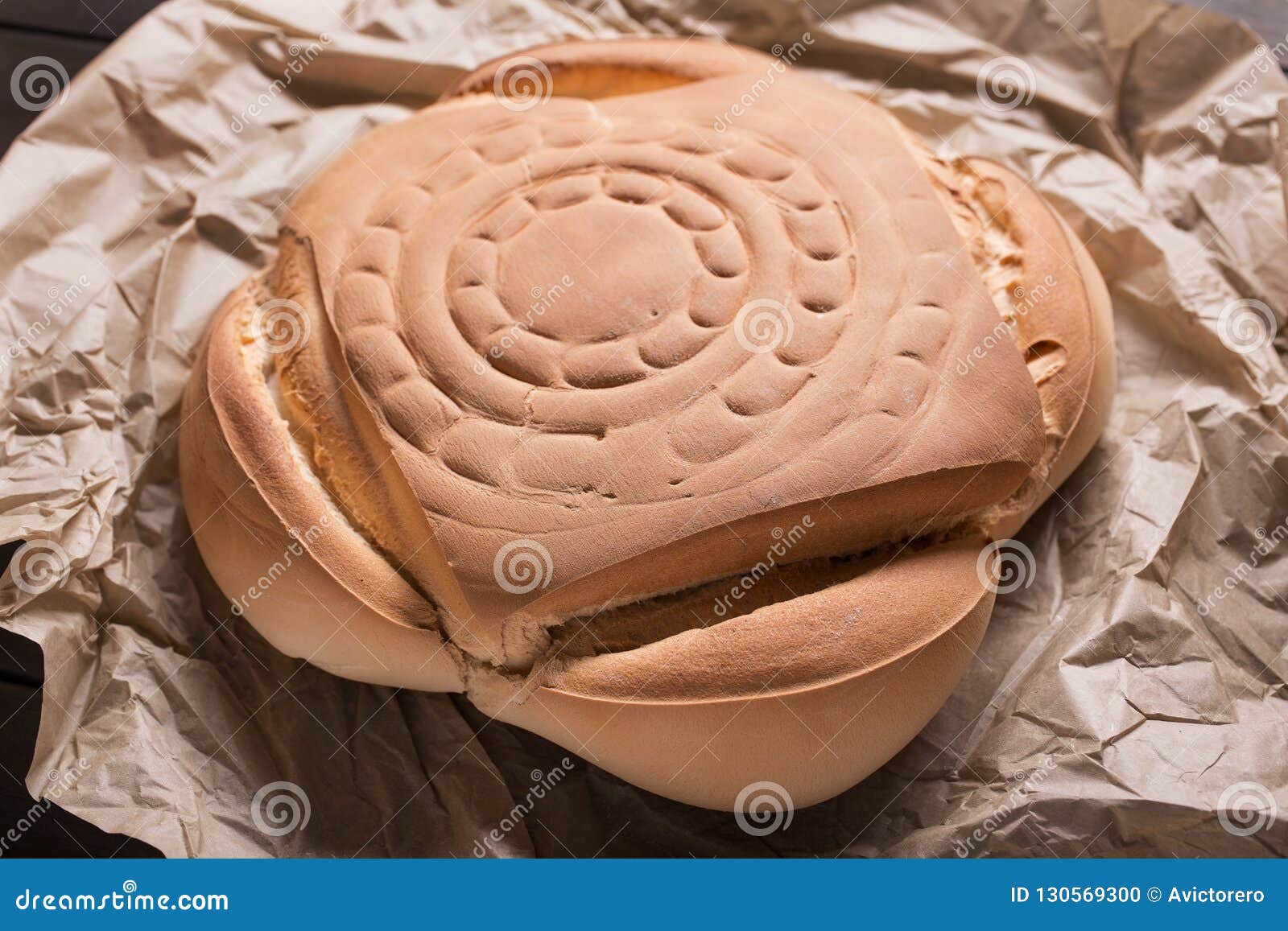 Rustic Bread Typical Spanish Bread Called Candeal Stock Photo Image