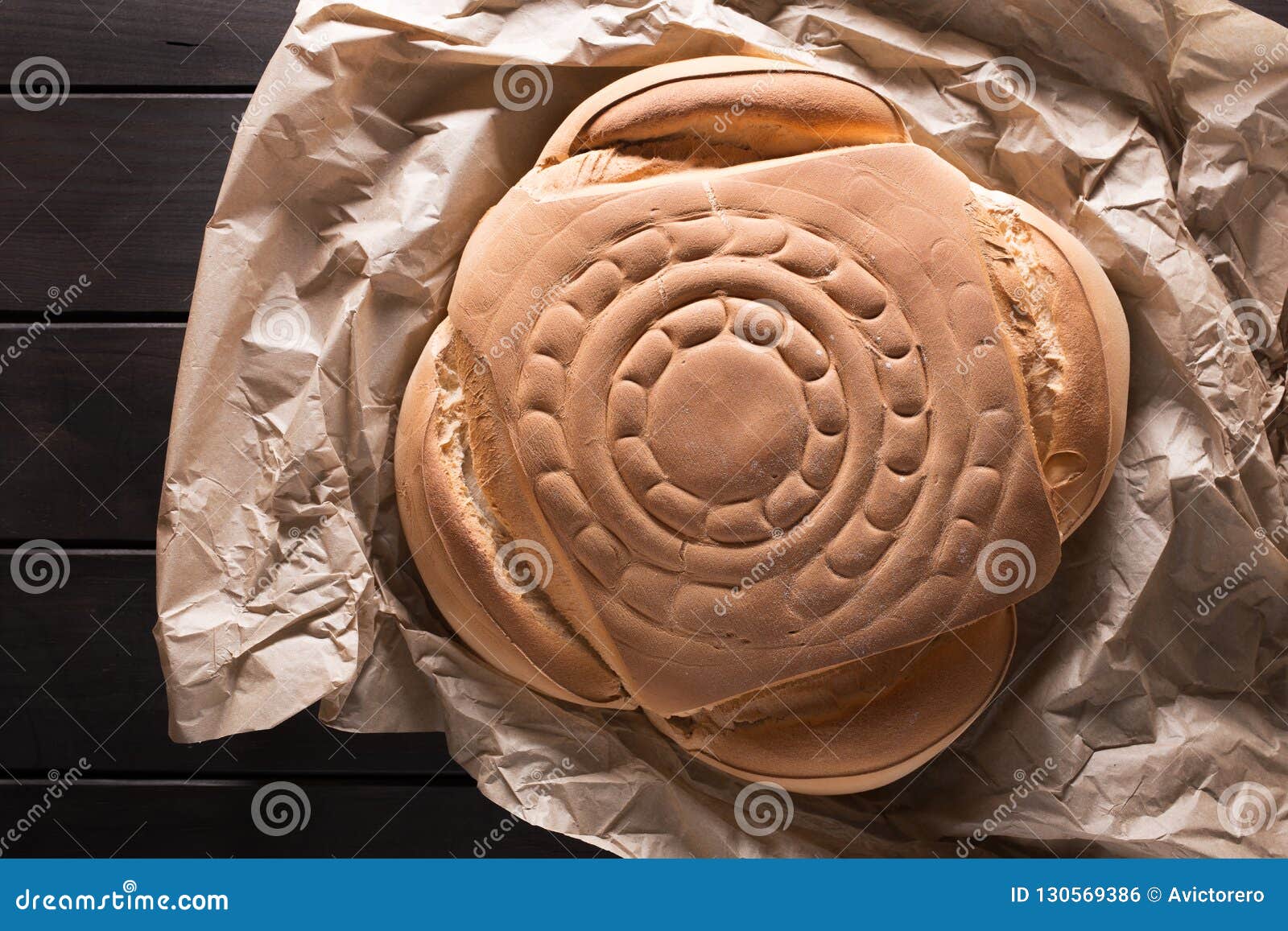 Rustic Bread Typical Spanish Bread Called Candeal Stock Photo Image