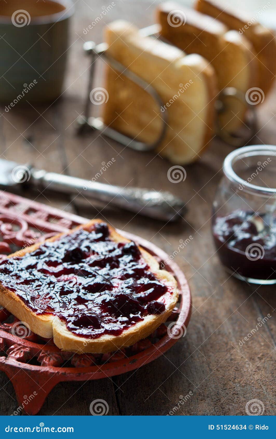 Rustic Breakfast with Rusks Stock Photo Image of marmalade, fruit