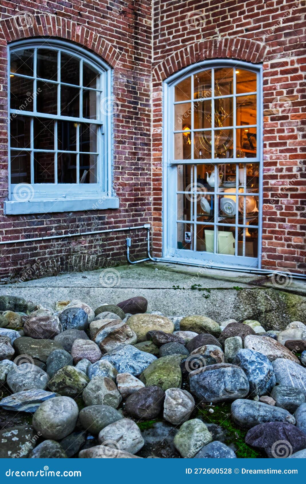Rustic Brick and Glass for Manufacturing, Laurel, MD, USA Stock Photo