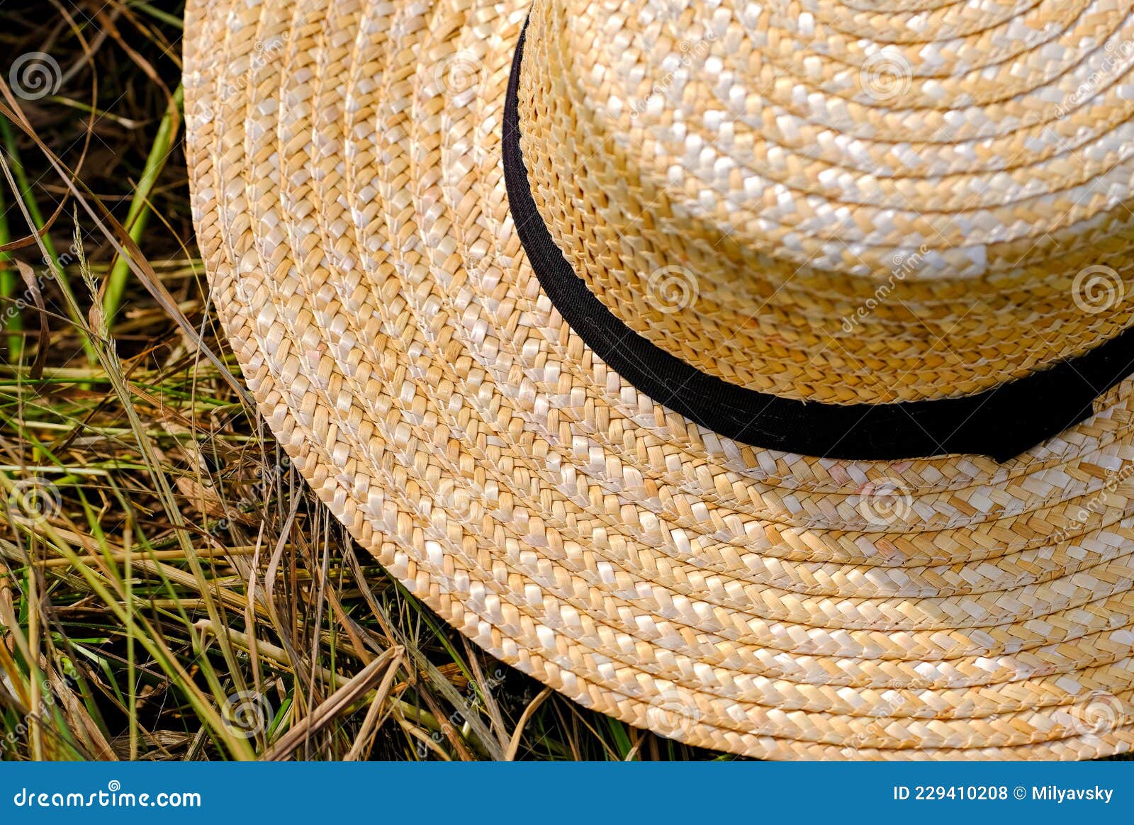 Rustic Broad-brimmed Farmers Hat on a Hay Stock Photo - Image of classic,  comfort: 229410208
