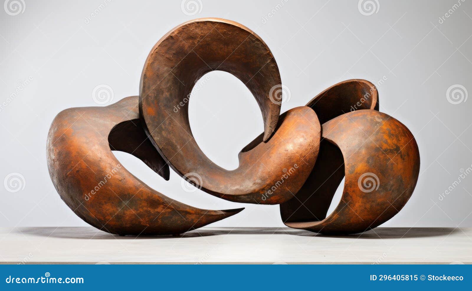 rustic bronze land art sculpture: inspired by moore and blossfeldt