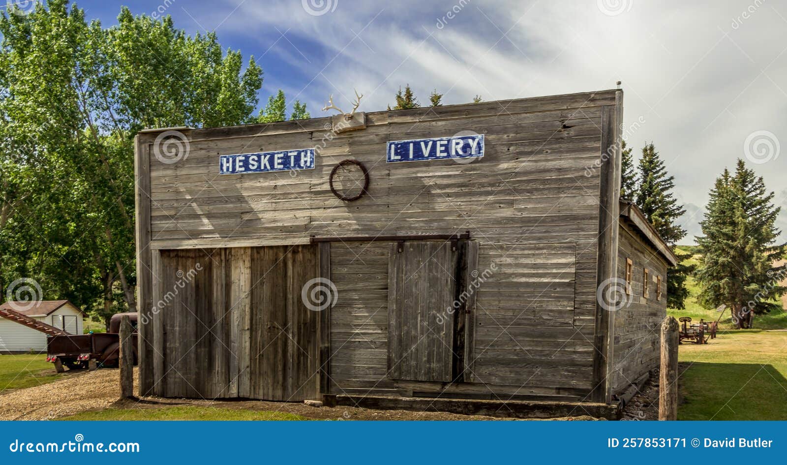 Rustic Buildings in Downtown Heskith Alberta Canada Stock Image Image