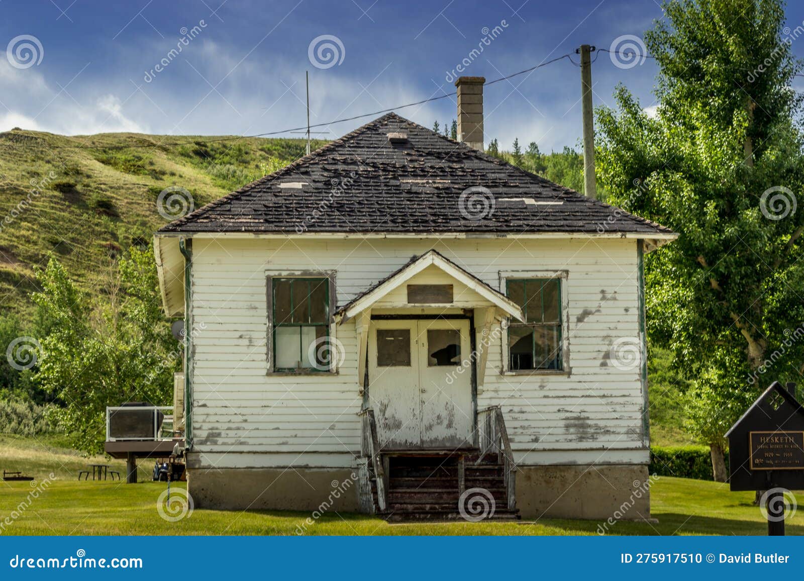 Rustic Buildings in Downtown Heskith Alberta Canada Stock Photo Image