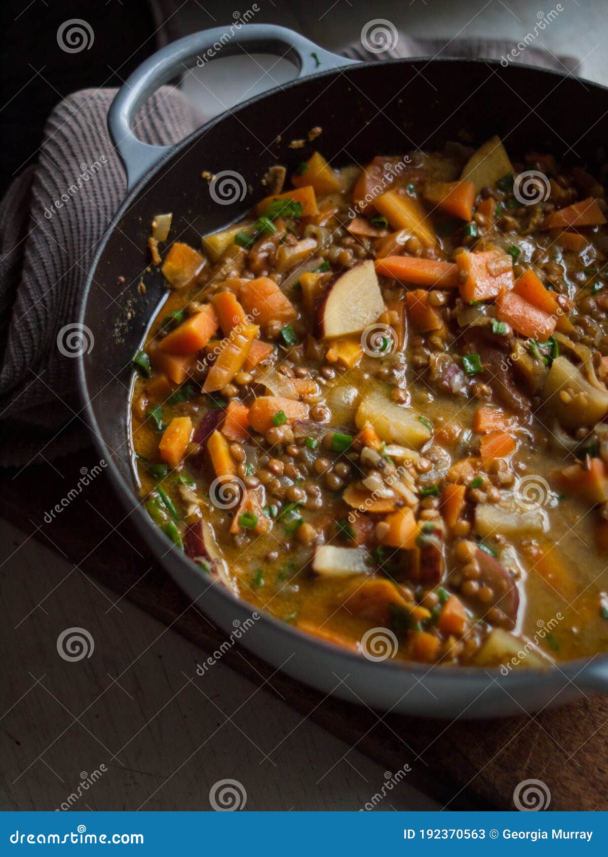 Rustic Carrot and Lentil Curry in Pot Stock Image Image of copy