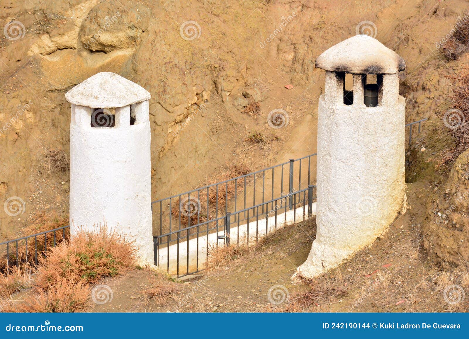 rustic chimneys of cave houses