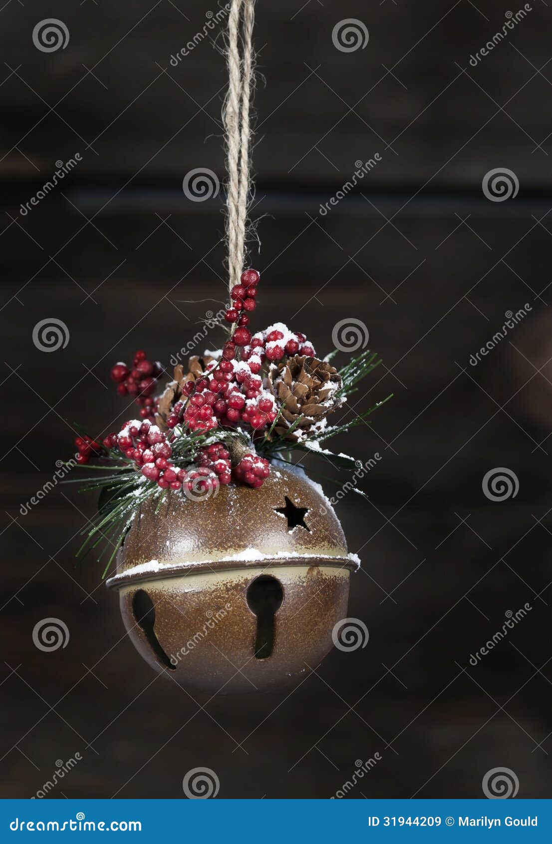 Download Rustic Christmas Jingle Bell Stock Image Image Of Star Rustic 31944209
