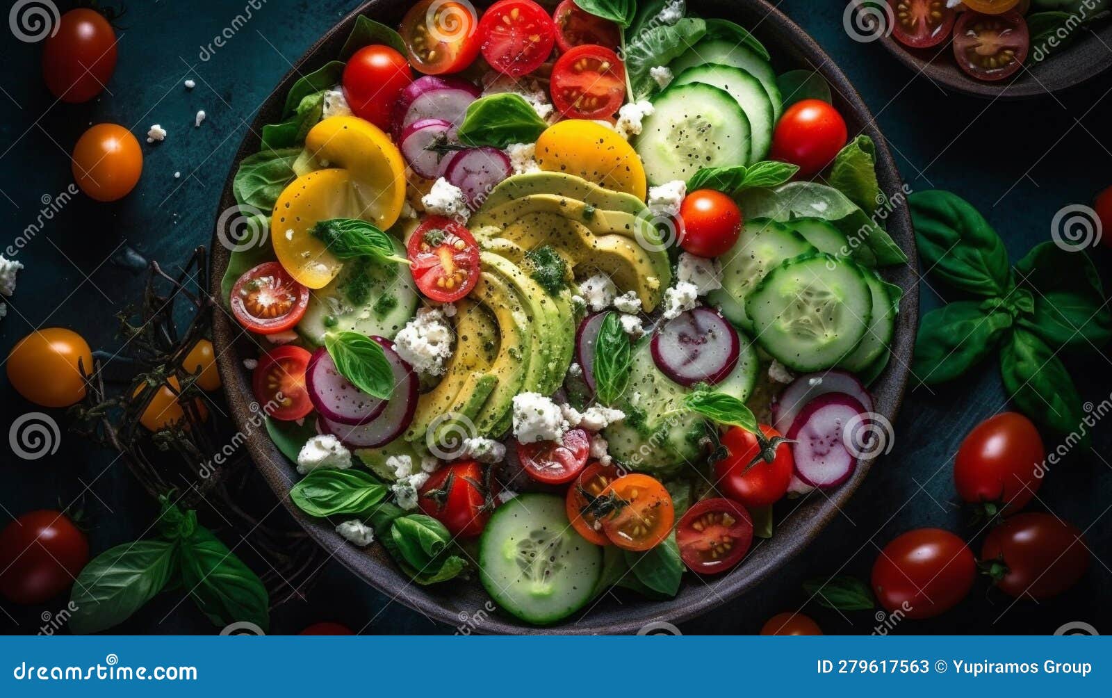 Rustic Ciabatta Sandwich with Fresh Mozzarella, Tomato, and Avocado Slices Generated by AI Stock