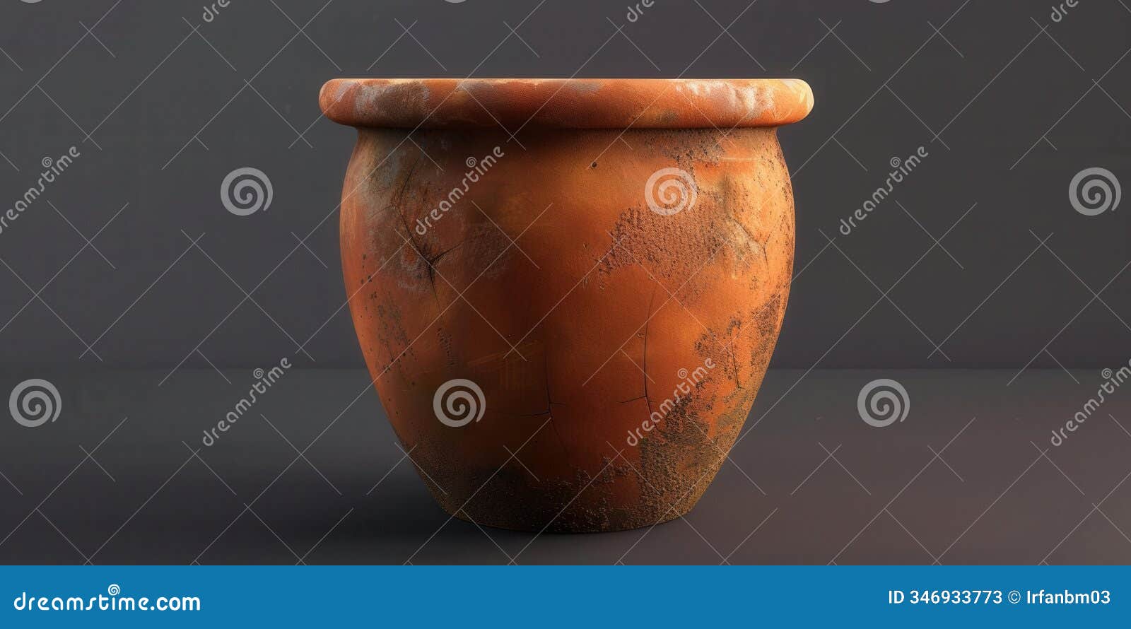 rustic clay pot. warm and textured artisan craft