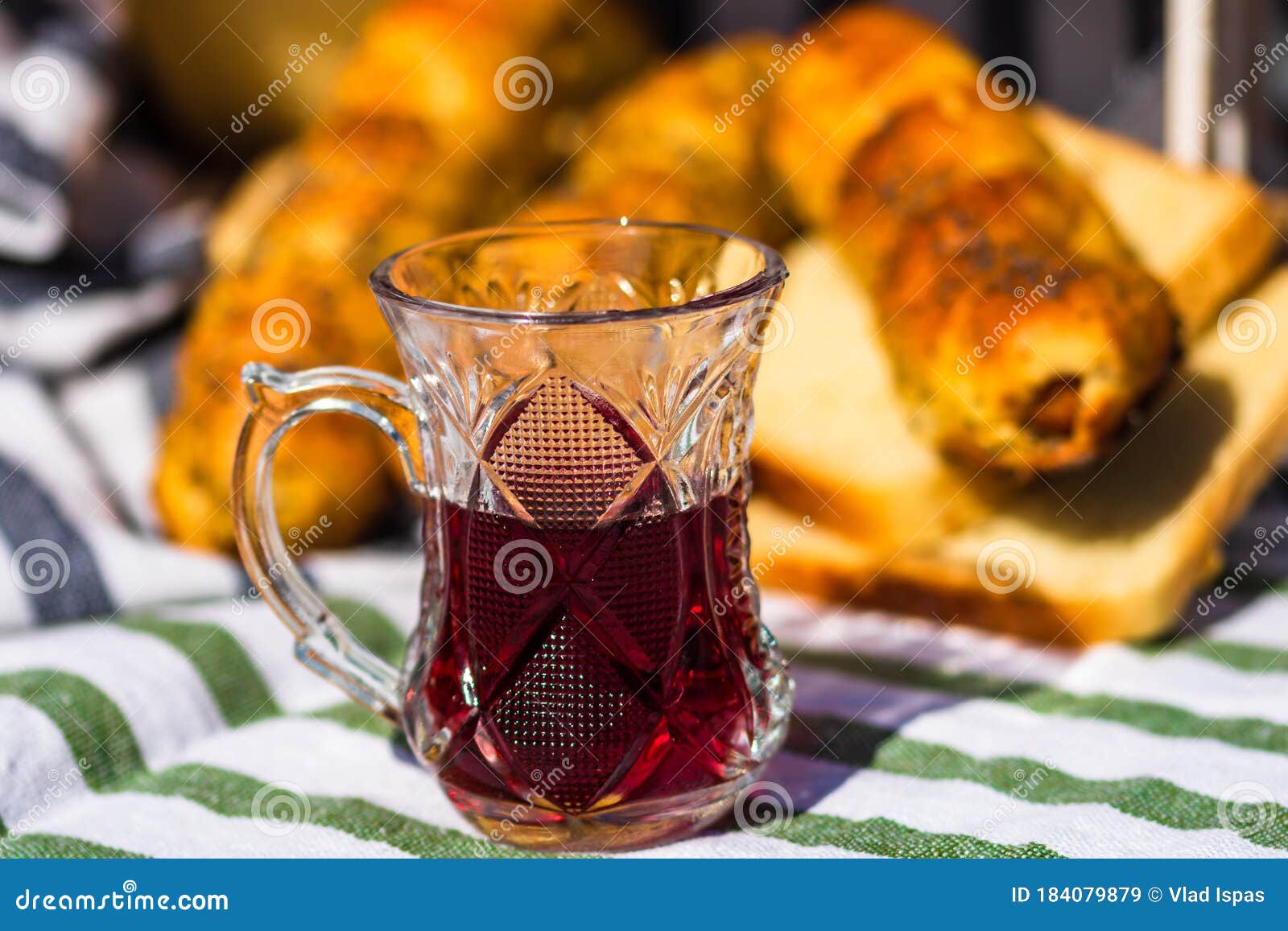 Rustic Composition with Traditional Alcoholic Drink Cherry Brandy in a