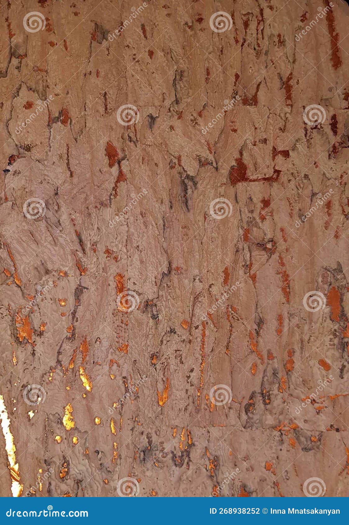 Rustic Cork Wallpaper Texture with Gold Flecks Stock Photo Image of