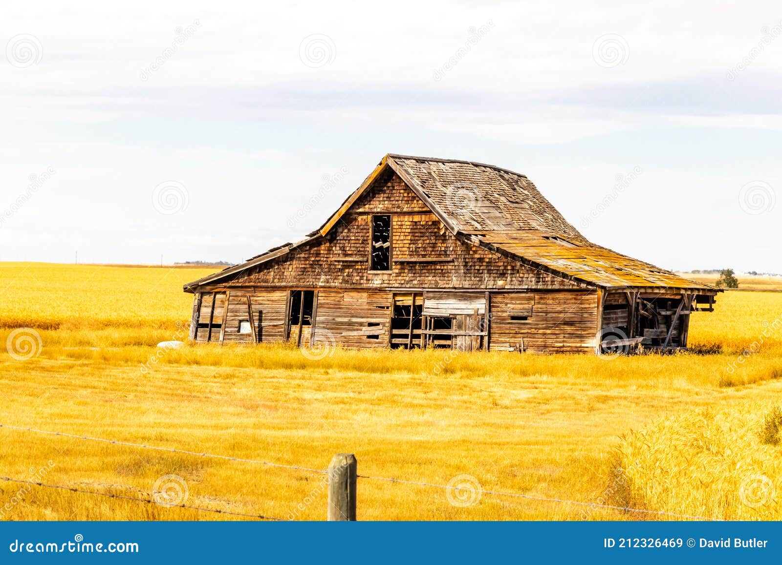 Rustic Farm Buildings on the Prairies. Vulcan County, Alberta, Canada