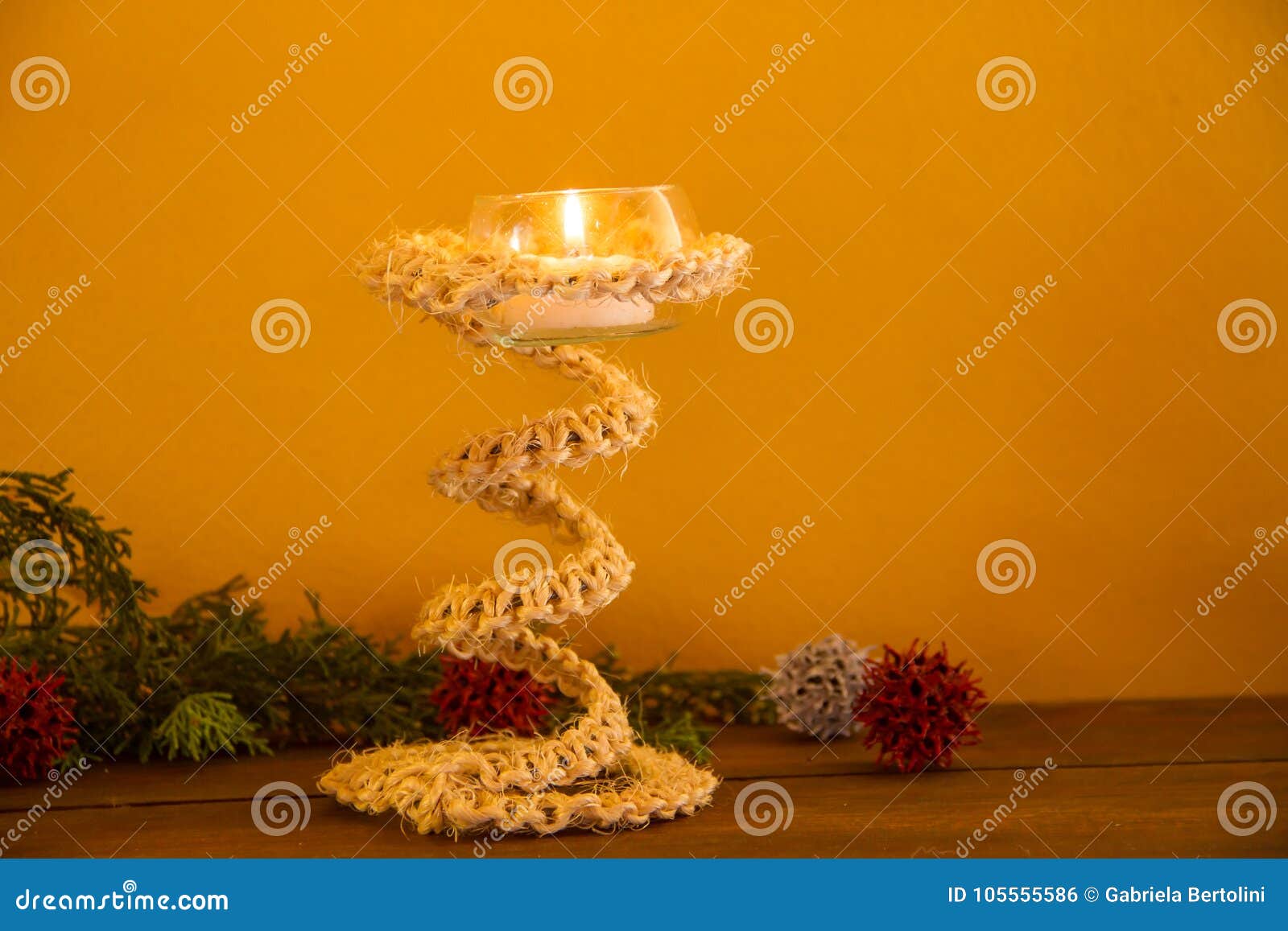 Rustic Handmade Candlesticks Stock Photo Image of home, romance