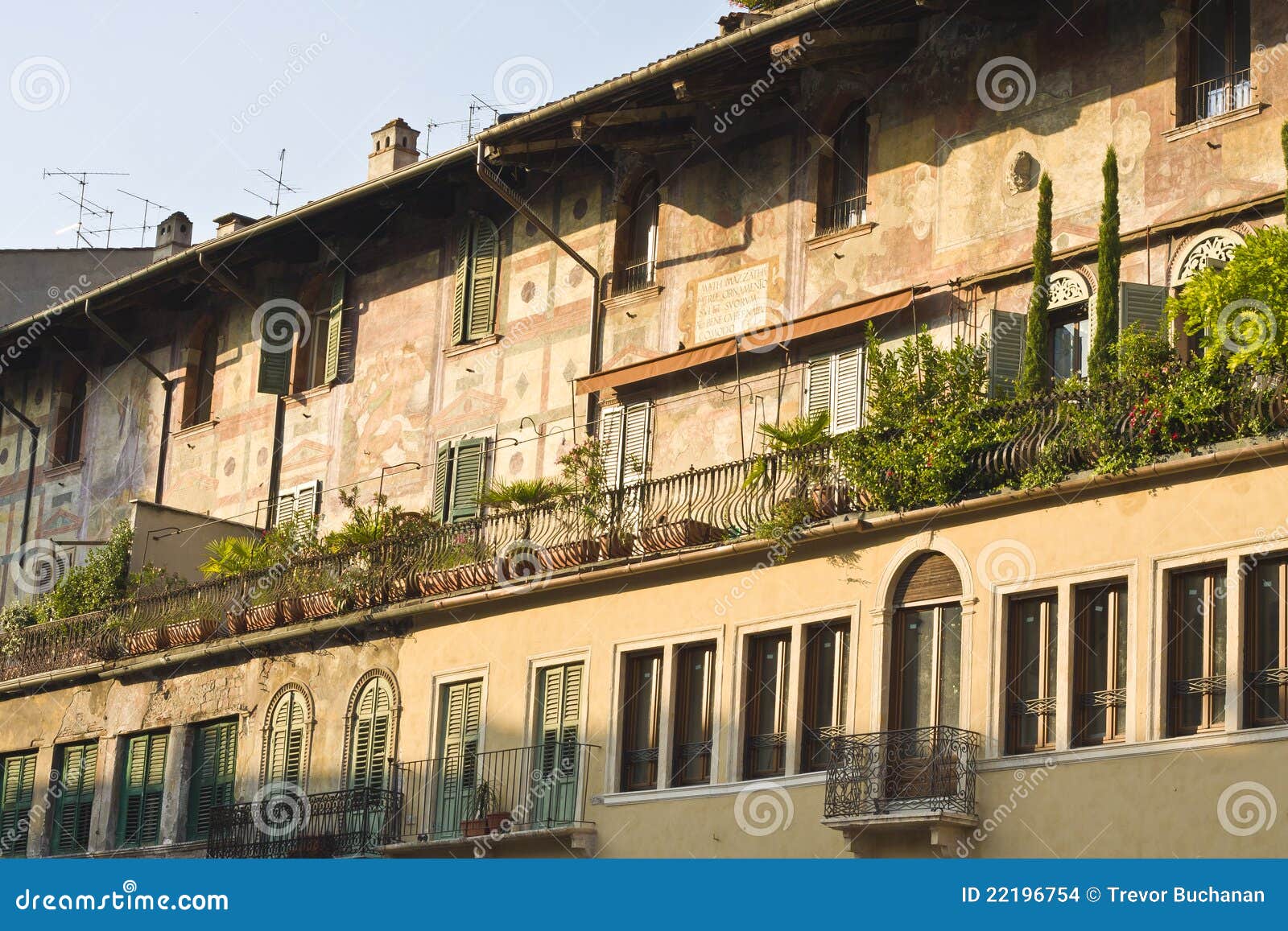 Rustic Italian Apartments stock photo. Image of house 22196754