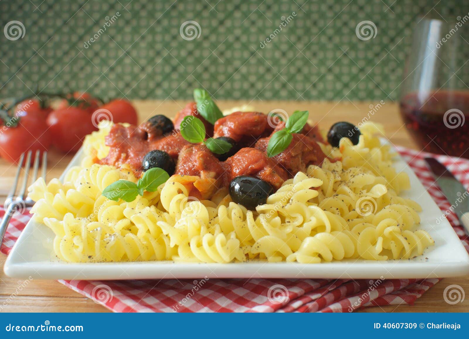 Rustic italian meal stock image. Image of sauce, olives 40607309