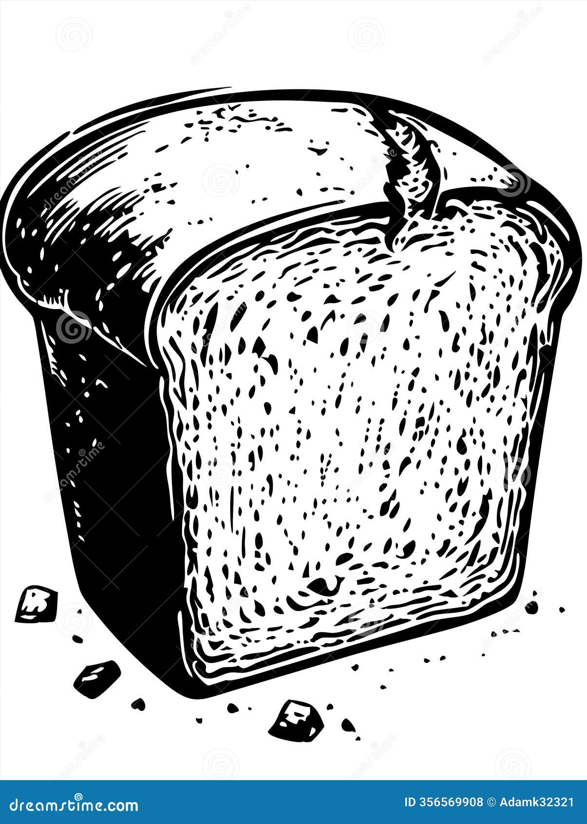 rustic loaf of sliced bread   for baking projects and graphic 