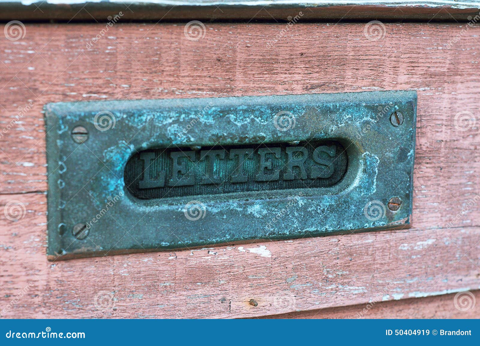 Rustic mailbox in door stock image. Image of texture 50404919