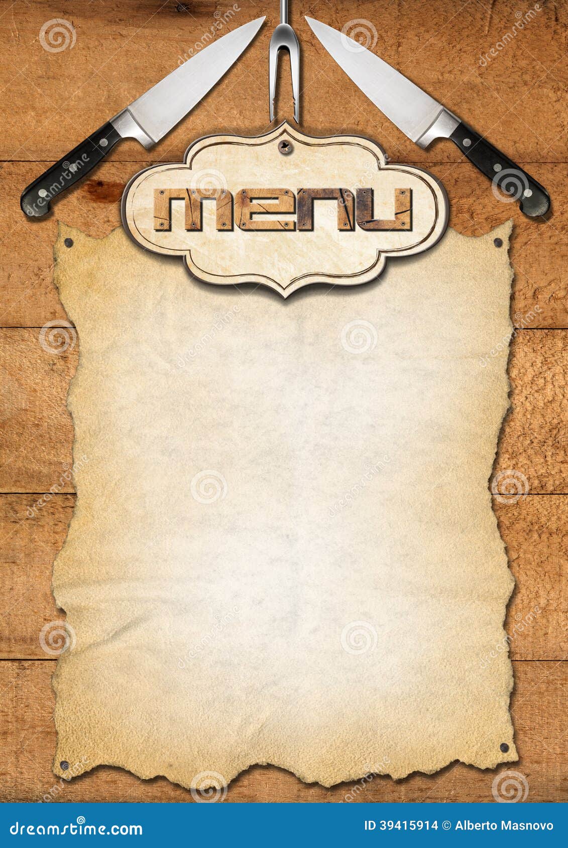 Rustic Menu Template stock illustration. Illustration of ...