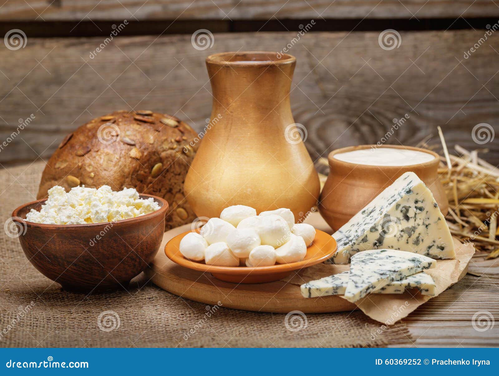 Rustic Natural Dairy Products Stock Photo Image Of Gourmet
