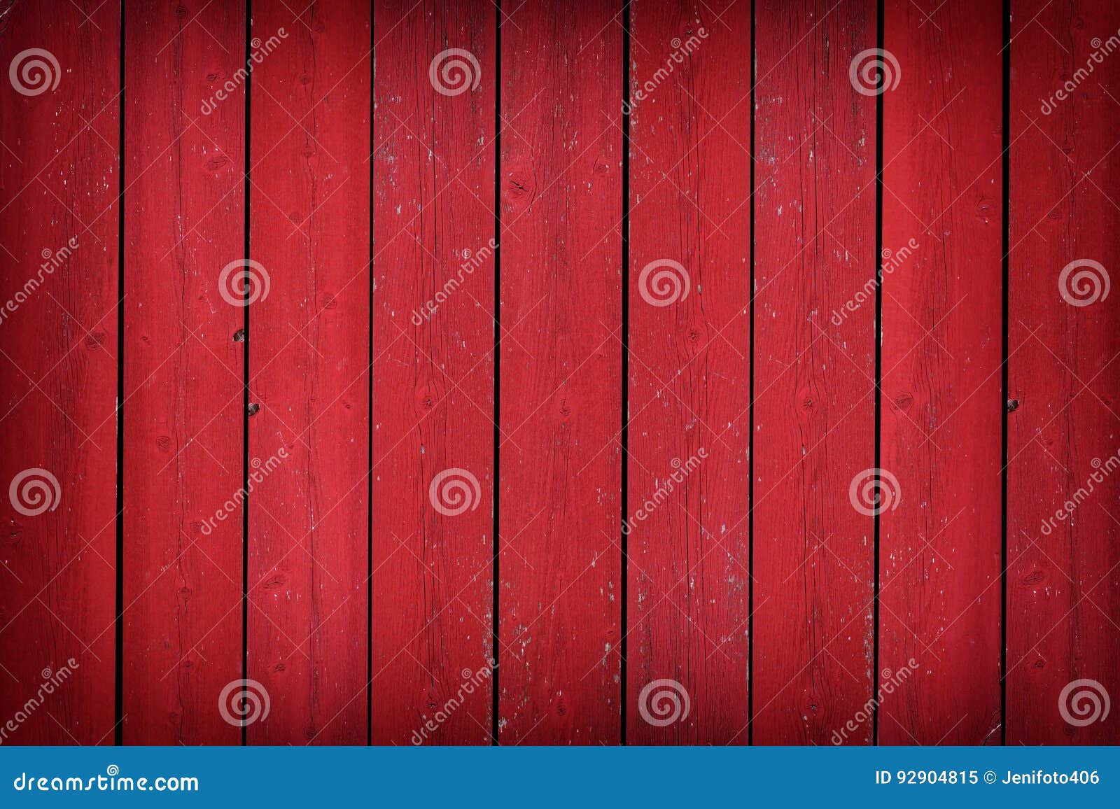 rustic old red wood plank background with vignette