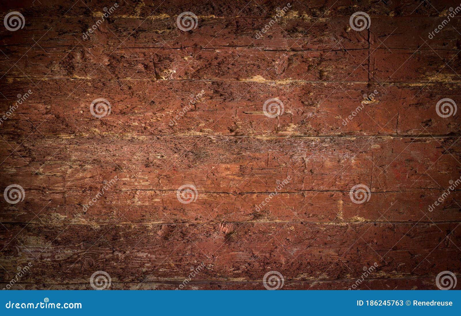 rustic red brown wood planks background with nice vignetting